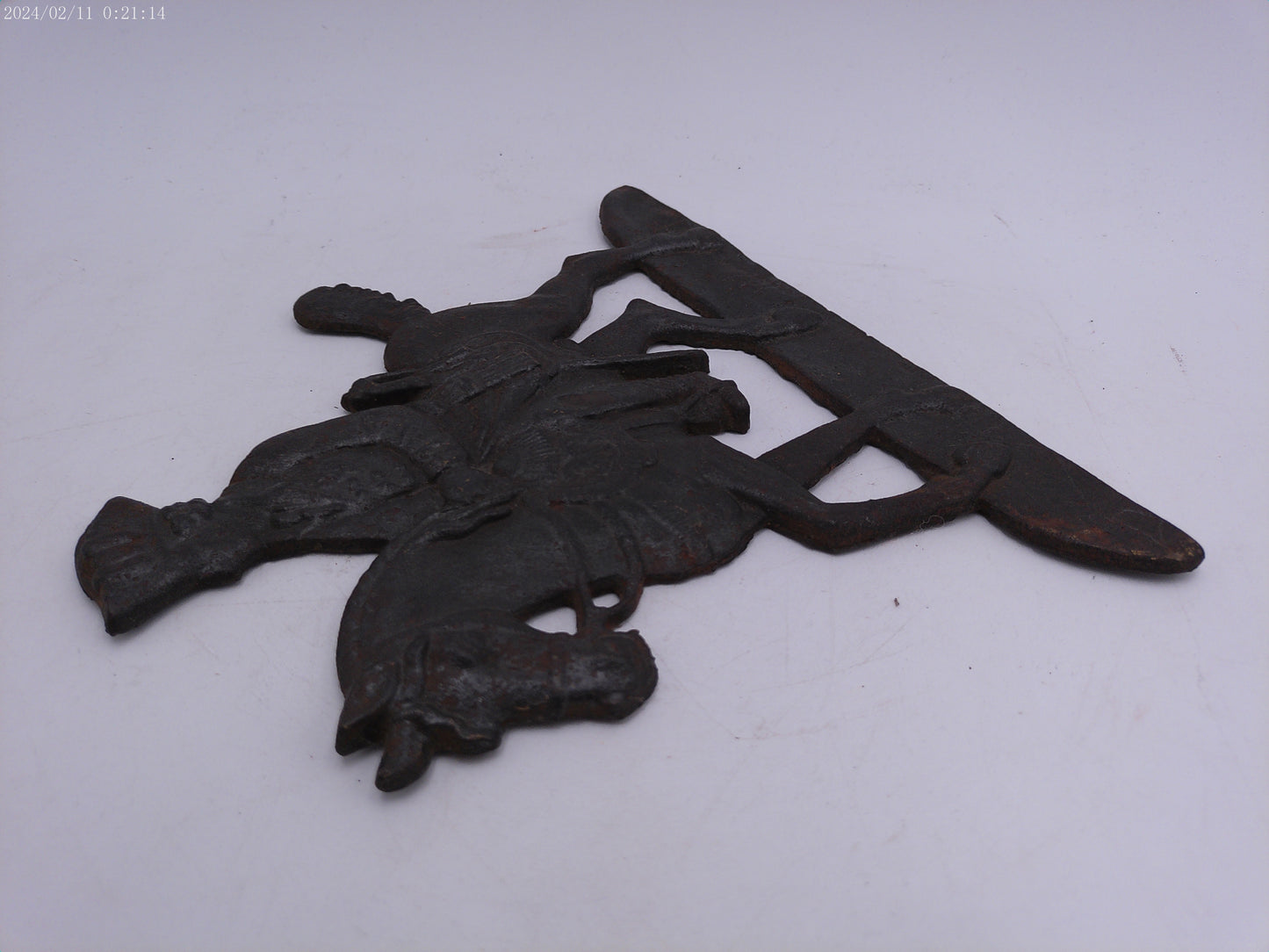 Vintage Cast Iron George Washington on Horse Wall hanging