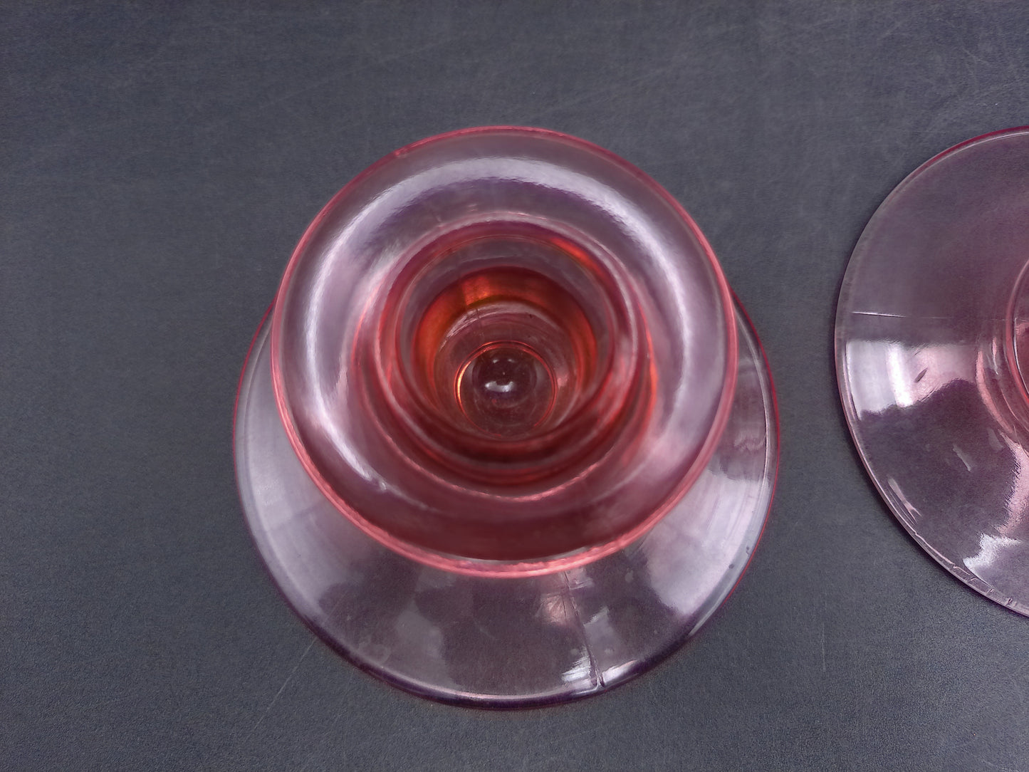 Pink Depression Glass Candlesticks Set of 2 Vintage