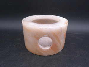 Jupiter Amber Stone Candle Holder Real Hand Carved Onyx Aragonite
