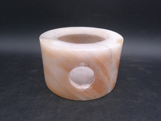Jupiter Amber Stone Candle Holder Real Hand Carved Onyx Aragonite