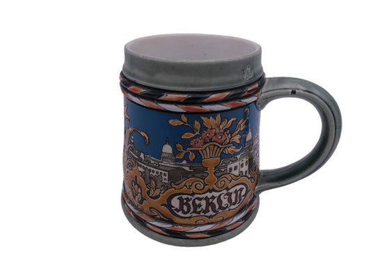 Beer Stein Mettlach .5L Lidded Beer Stein "Shield Of Berlin" #2024 Germany Rare