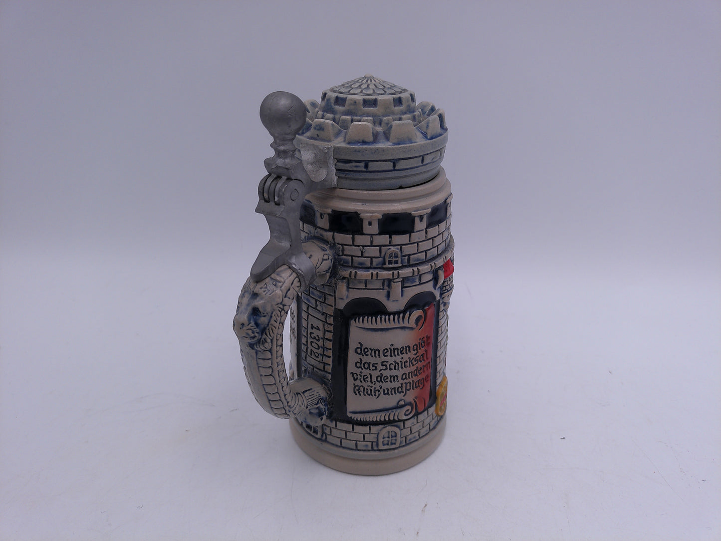 Beer Stein Thewalt Vintage 1302 German with Lid