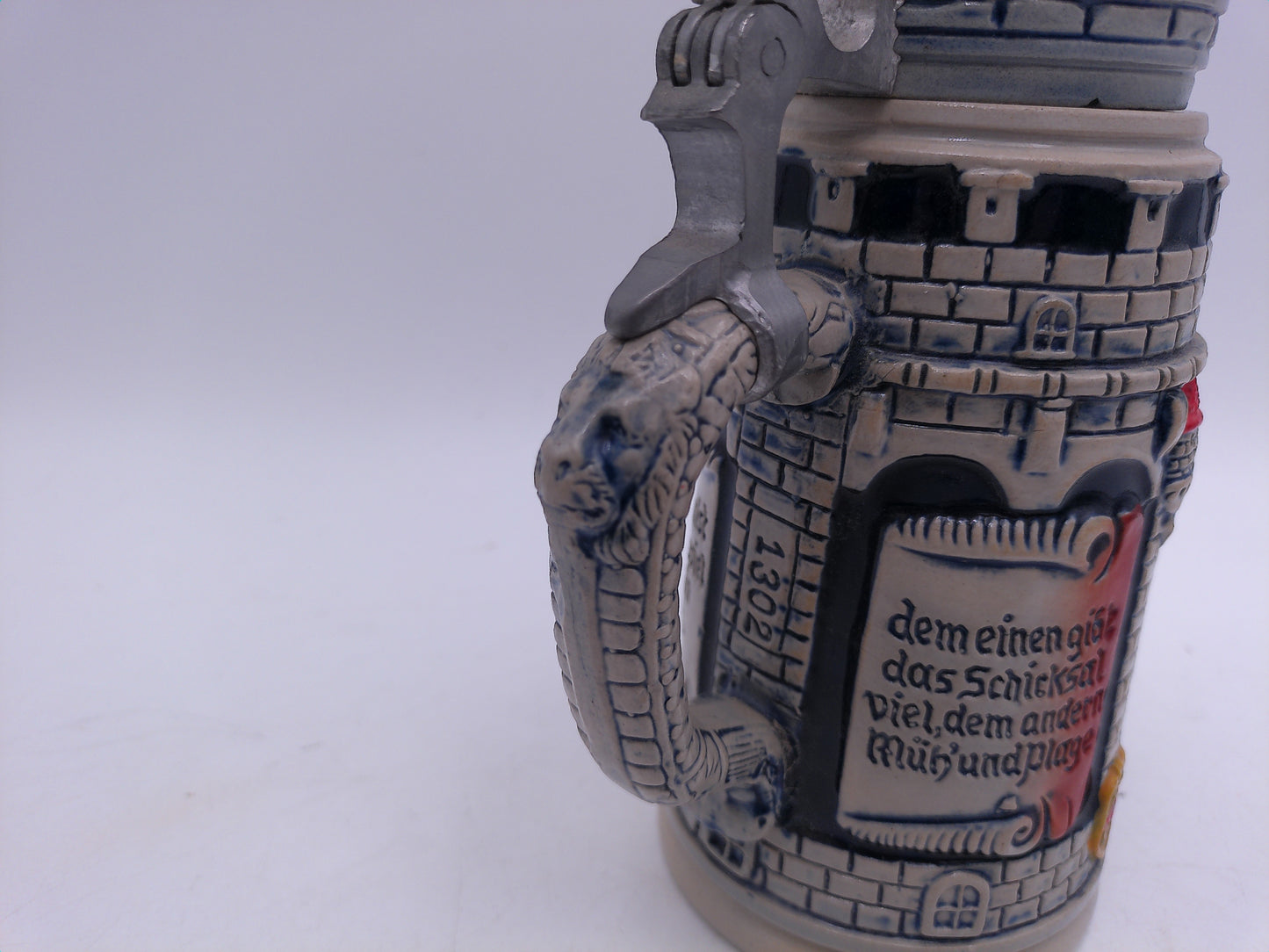 Beer Stein Thewalt Vintage 1302 German with Lid