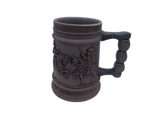 Beer Stein Vintage Jousting Knights Beer Stein Unique Handle
