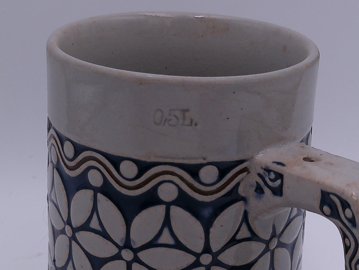 Beer Stein Vintage  German No. 2L29 Geometric Pattern