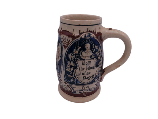 Beer Stein Made In Germany Vintage Small Crack Old Vintage
