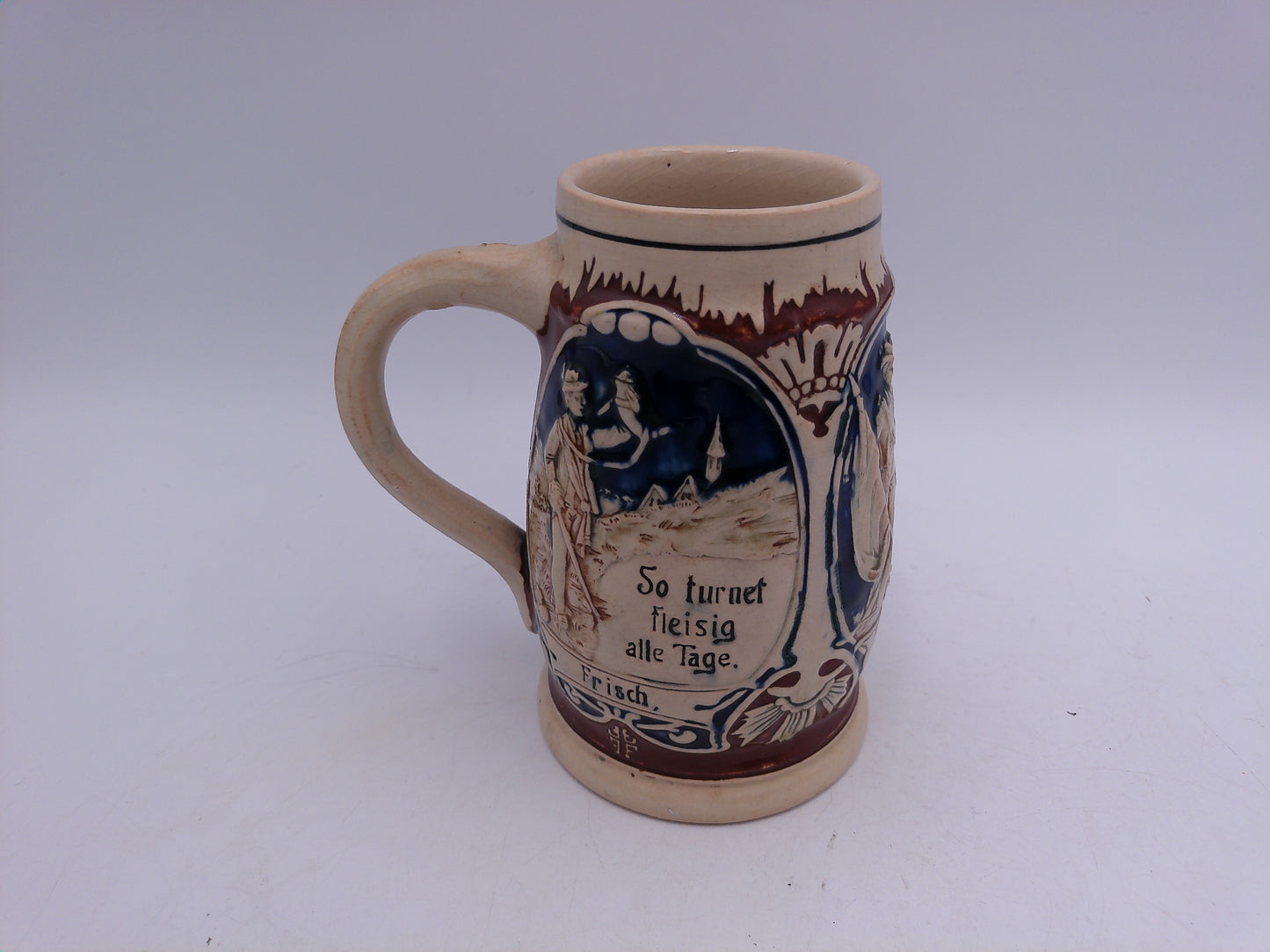 Beer Stein Made In Germany Vintage Small Crack Old Vintage