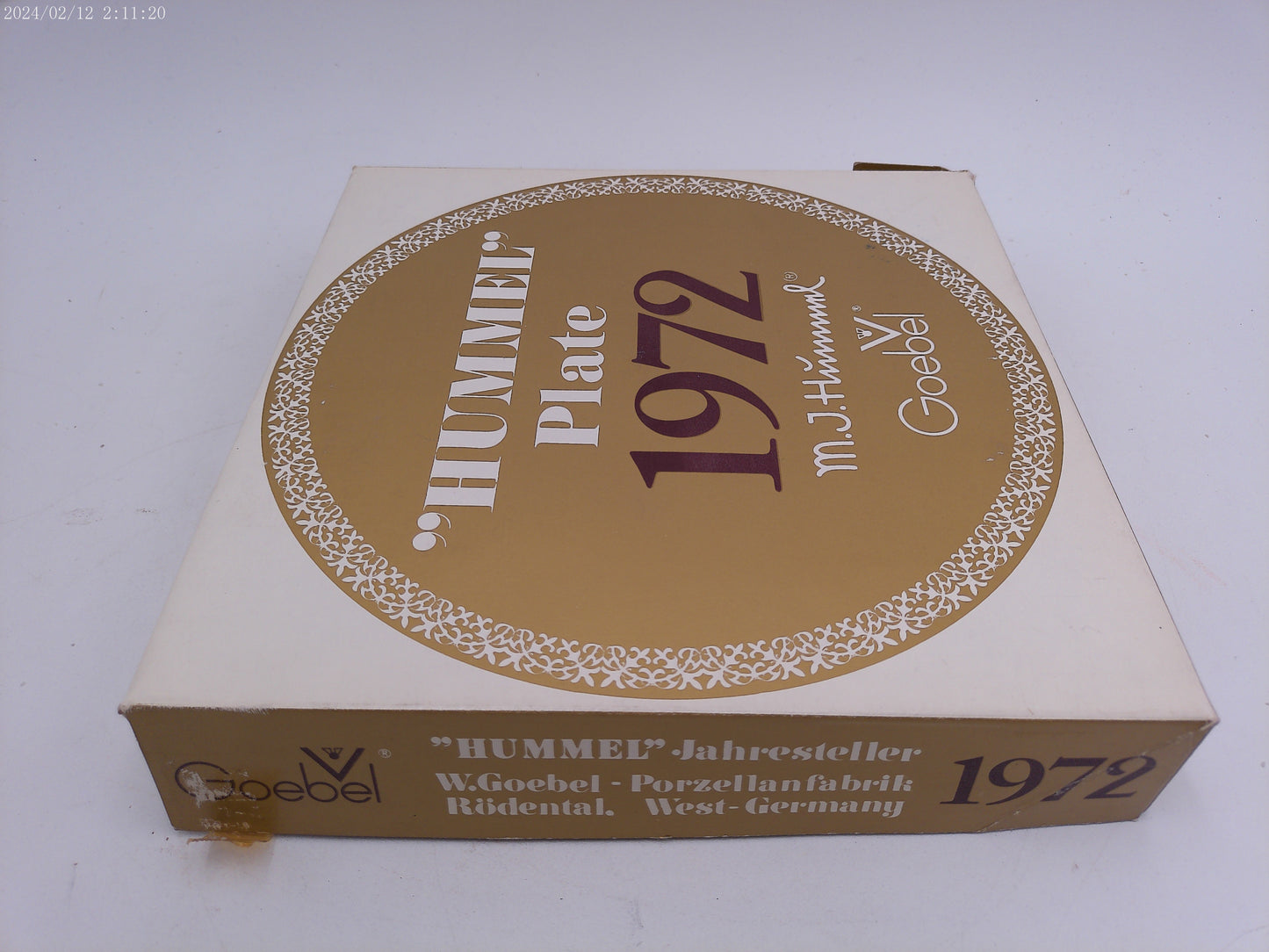 1972 Goebel Hummel W Germany 2nd Annual Plate W/box Hear Ye Hear Ye Christmas