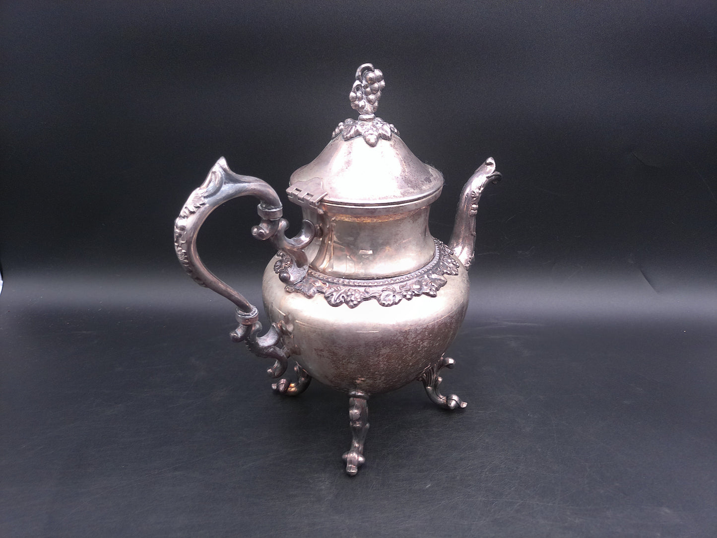 Victorian Birmingham Silver On Copper Coffee Tea Pot Antique