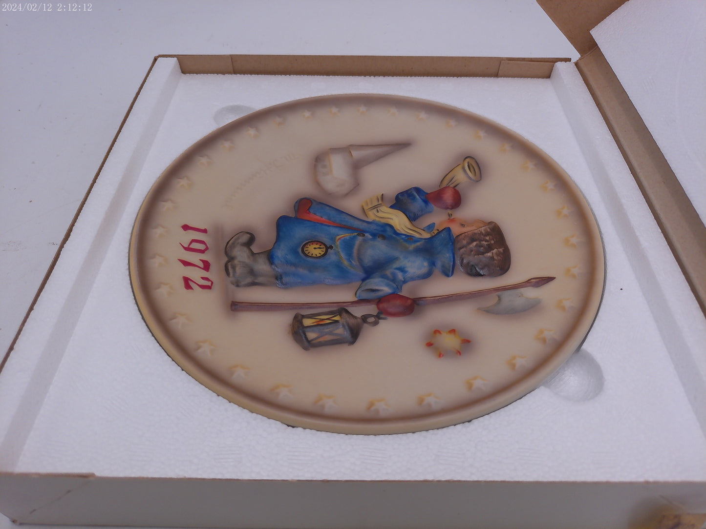 1972 Goebel Hummel W Germany 2nd Annual Plate W/box Hear Ye Hear Ye Christmas