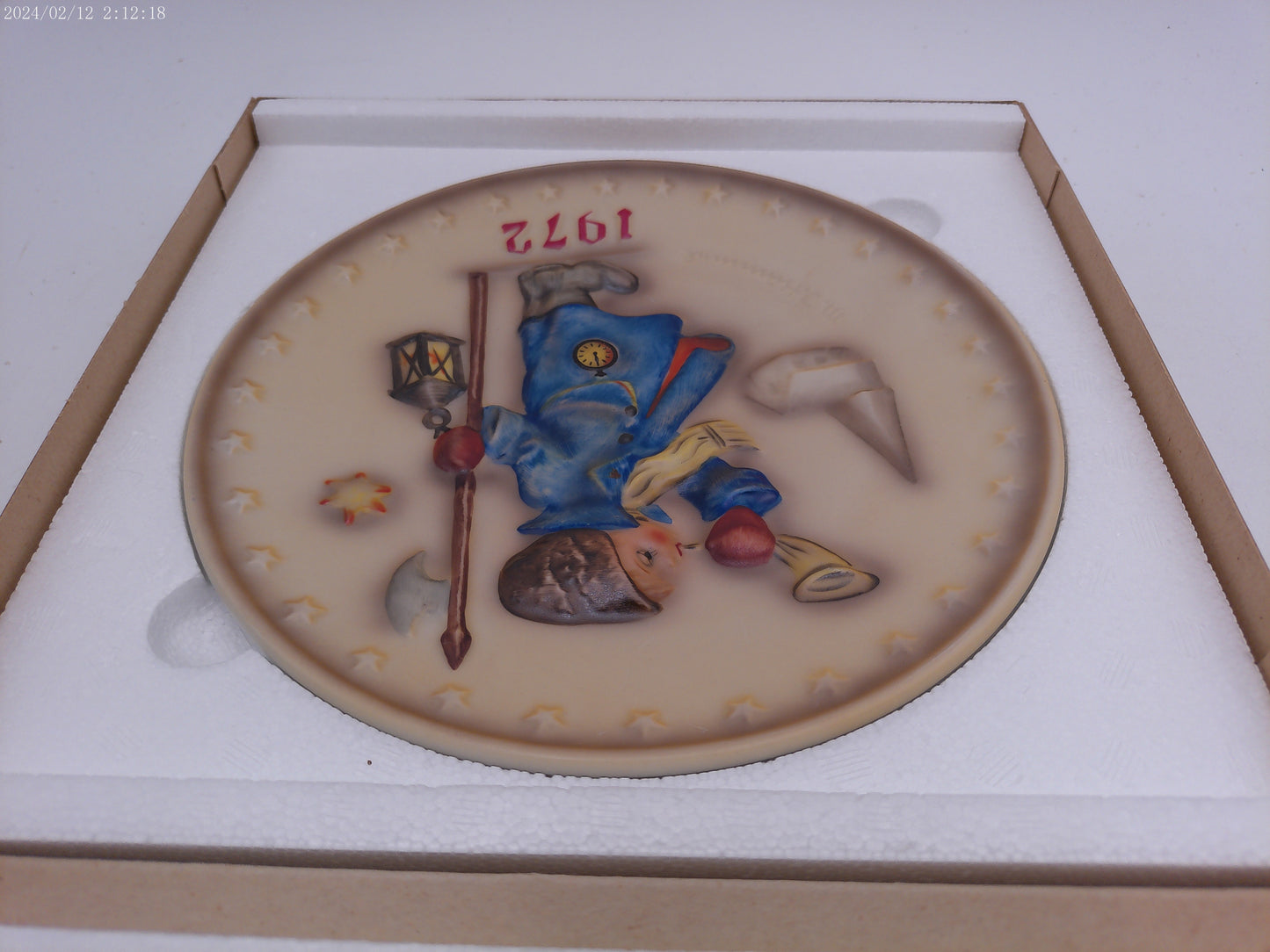 1972 Goebel Hummel W Germany 2nd Annual Plate W/box Hear Ye Hear Ye Christmas