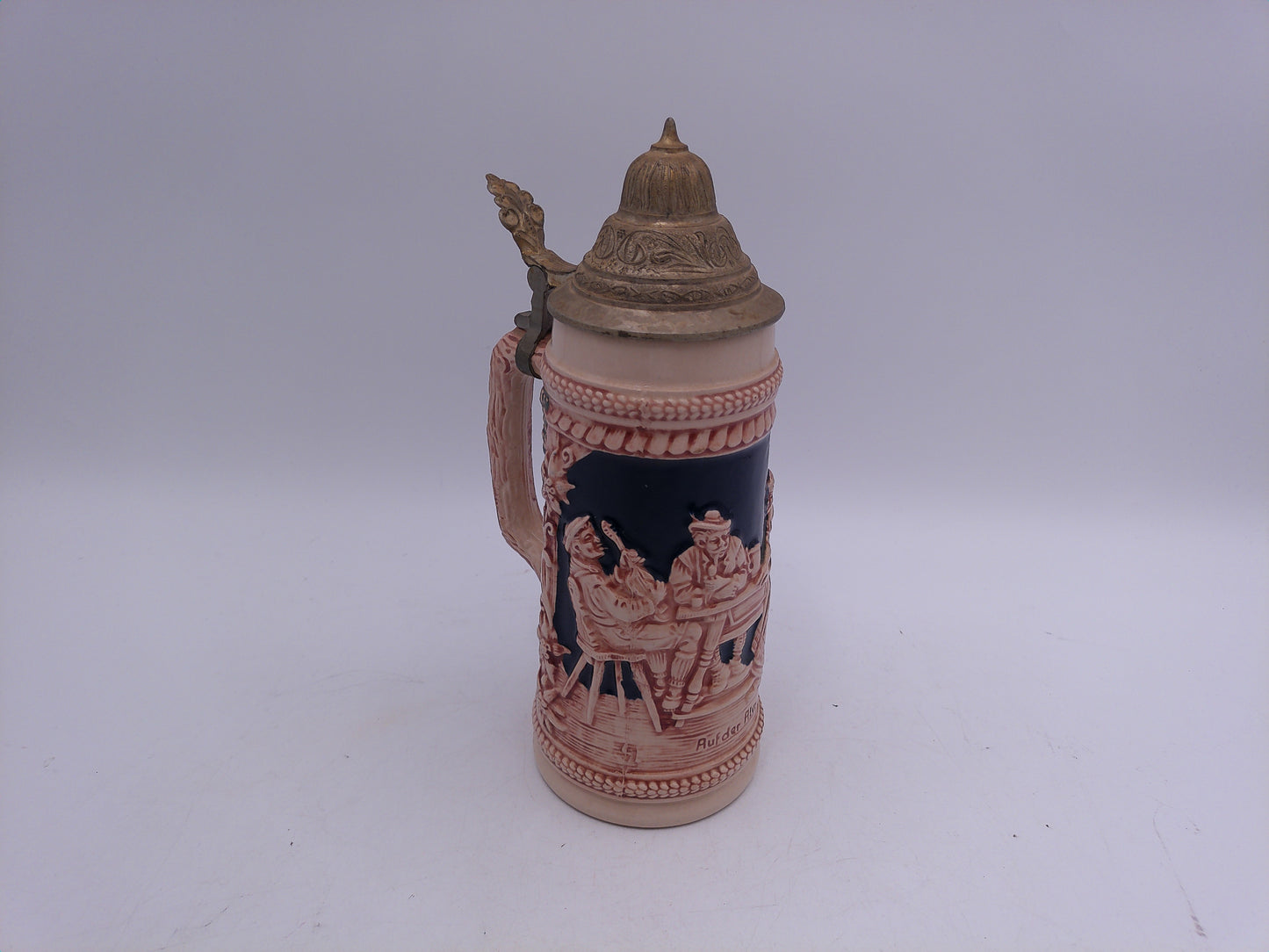 Beer Stein Made In Germany Pewter Lid Men and Women Drinking