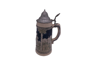 Beer Stein  German Made Pewter Top no. 8033 Vintage
