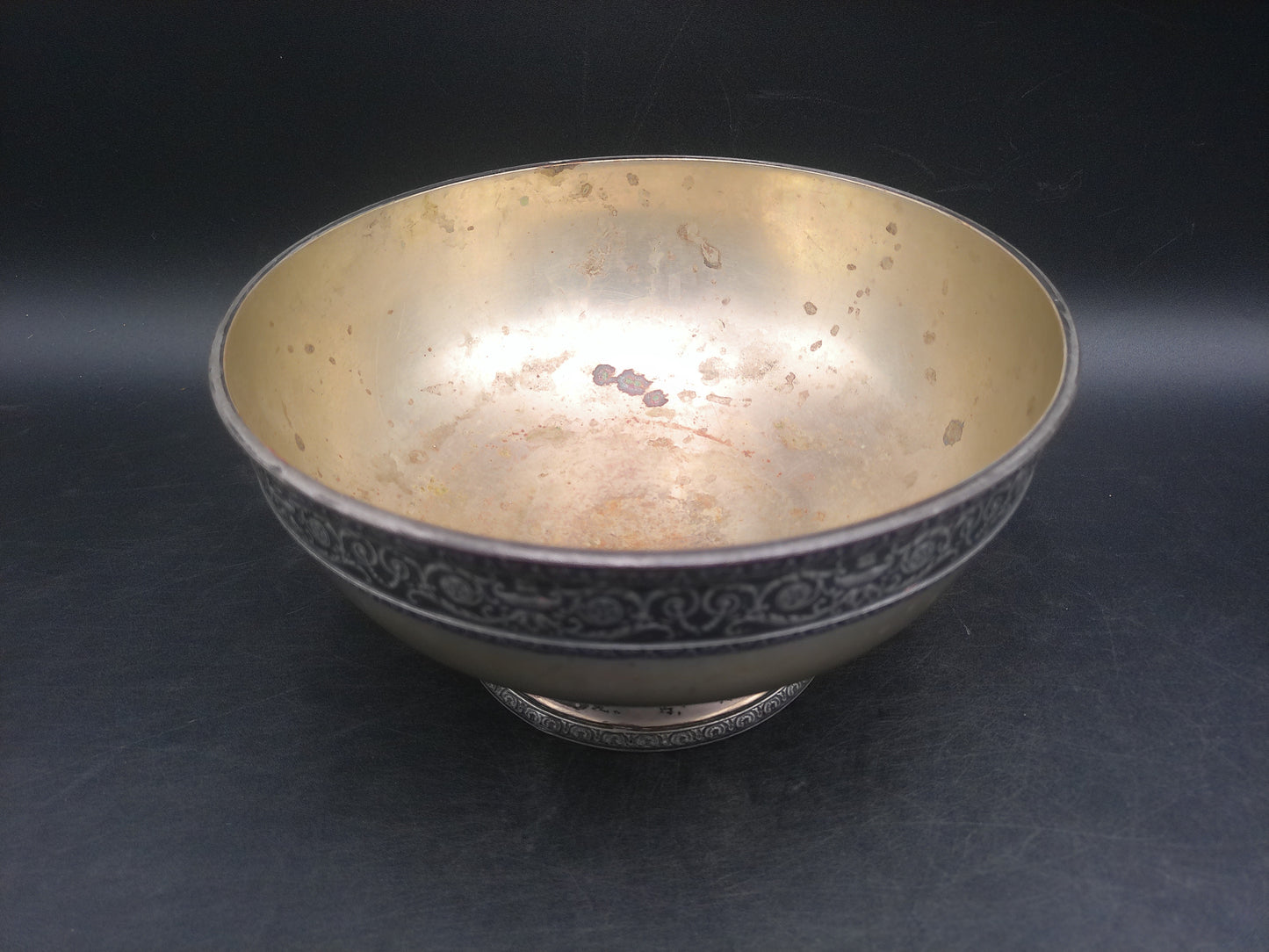 Richard Rice Son's Inc Apollo Decorative Silver Bowl Made in USA Marked 4666