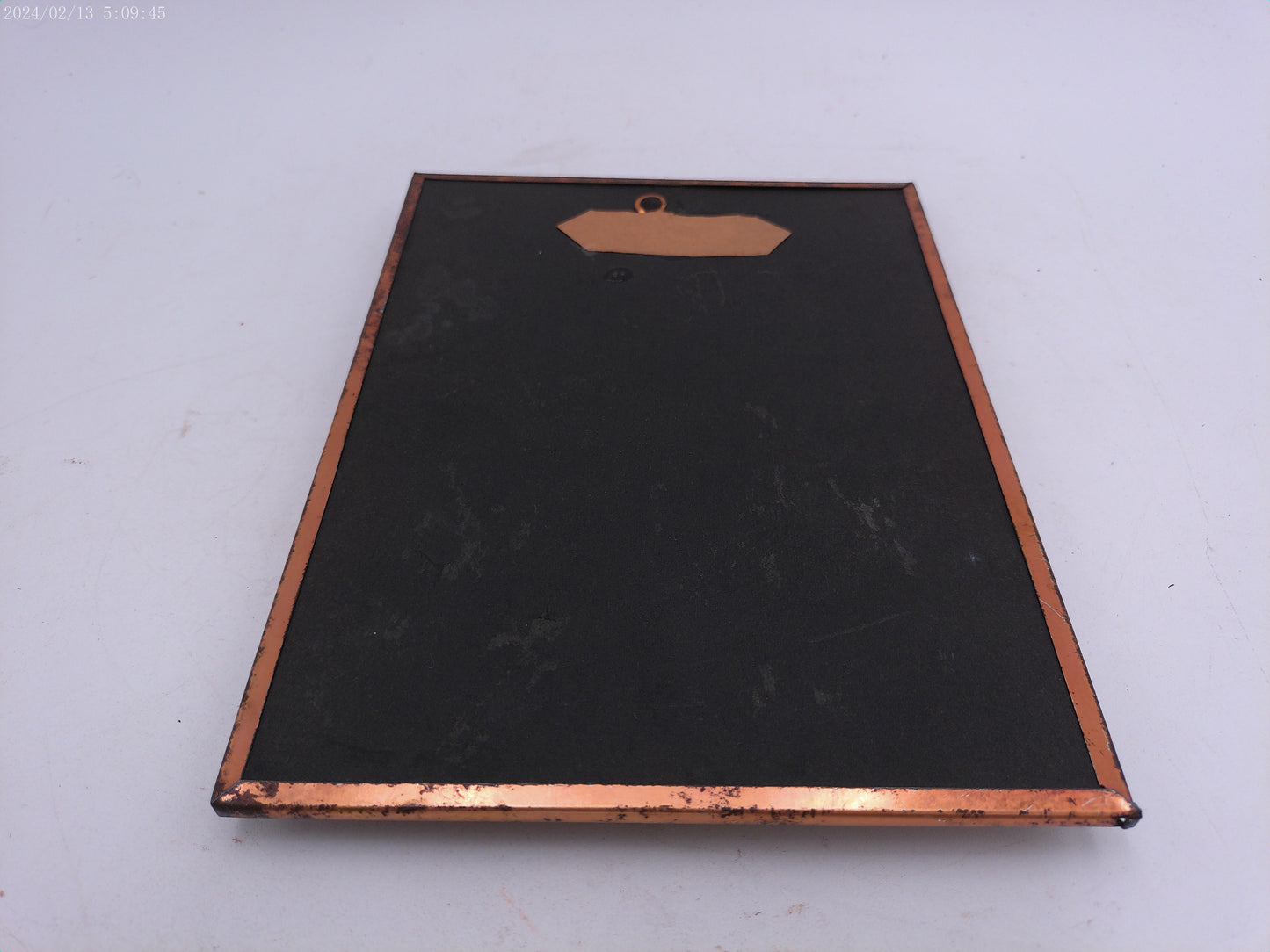 Glass Convex Silhouette Framed Picture Couple Back to Back  Metal  Frame  B120