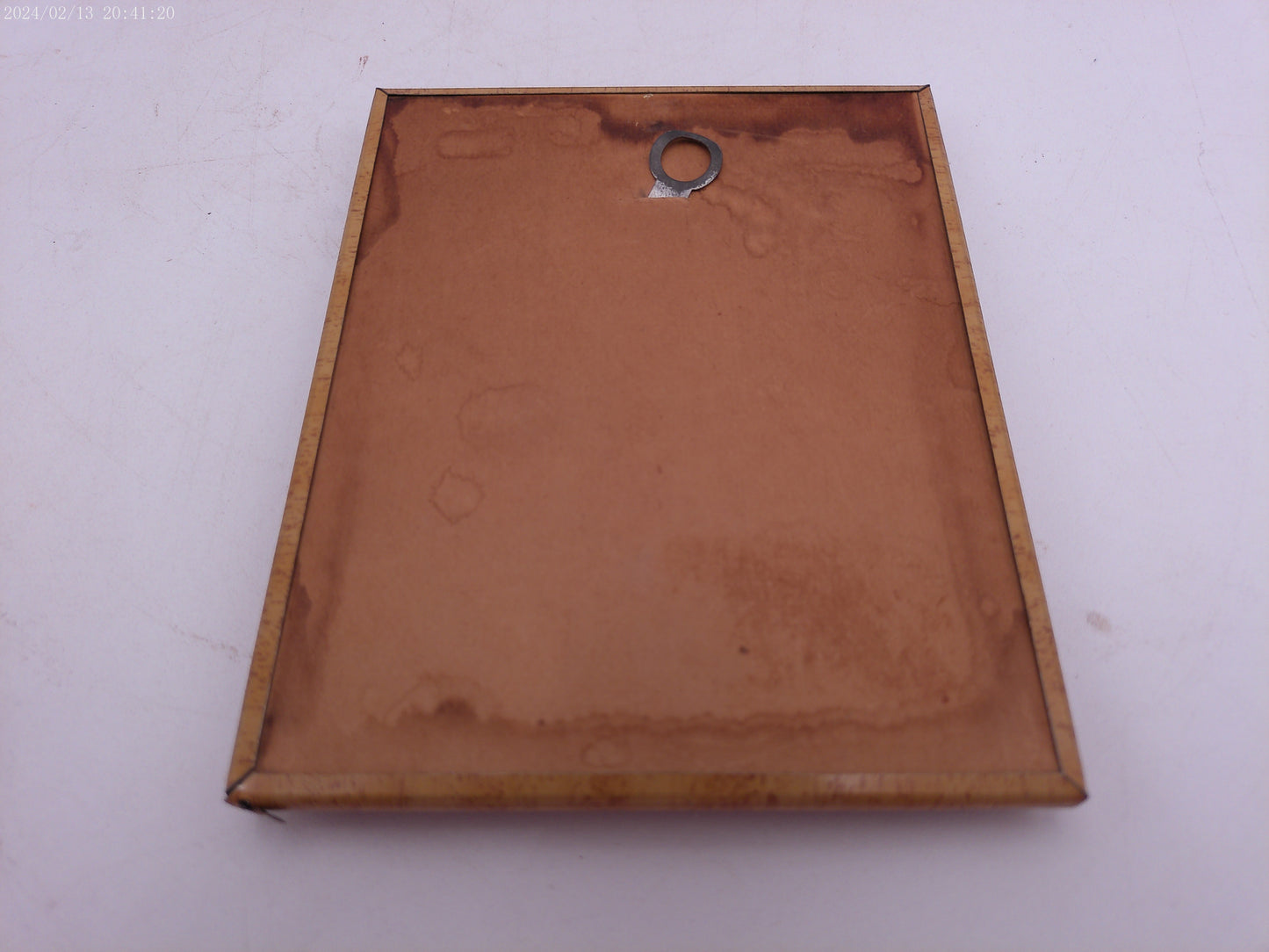 Glass Convex Silhouette Framed Picture Colorful Flowers behind  gate opening B23