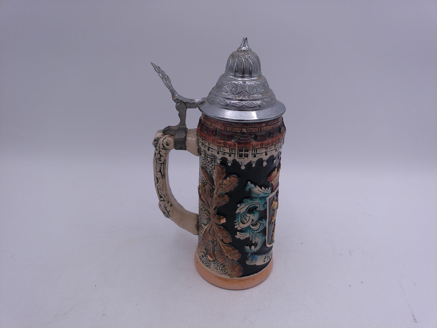 Beer Stein King 9.5” Vintage Western Germany Bayern Beer Stein # 1000-W Heidelberg