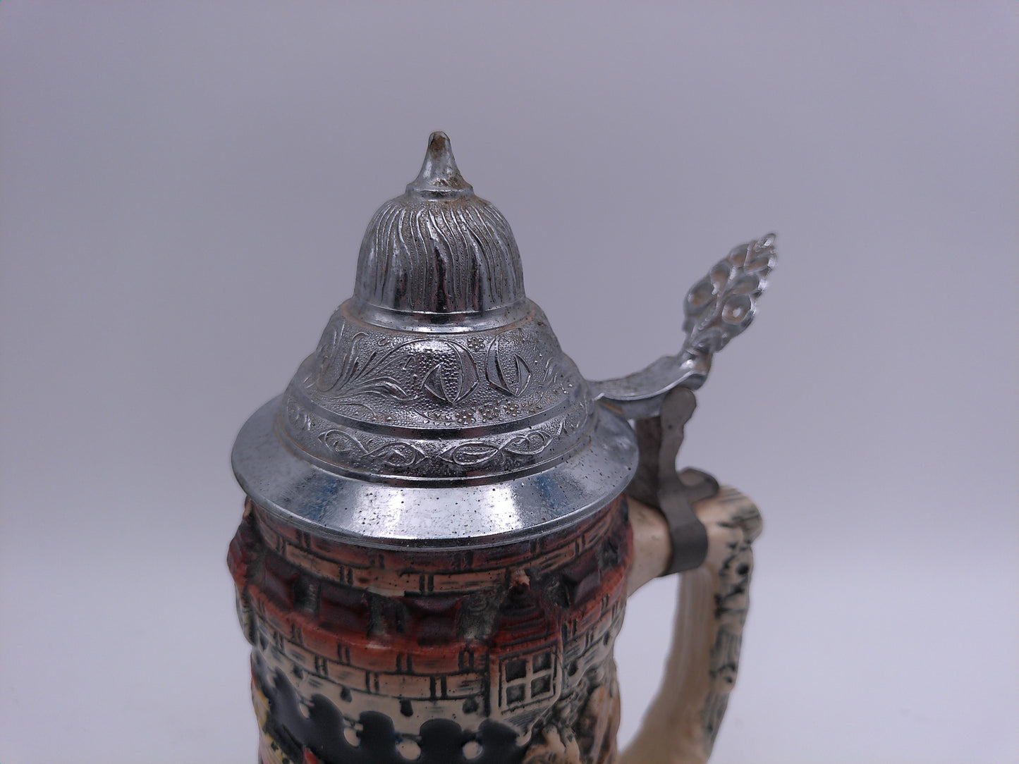 Beer Stein King 9.5” Vintage Western Germany Bayern Beer Stein # 1000-W Heidelberg