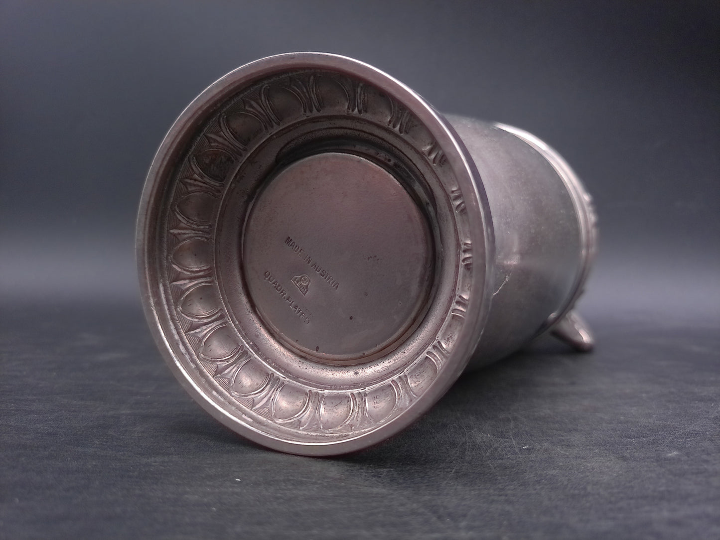 Amphora Vase Urn Made in Austria Quad Silver Plated Dual Handles
