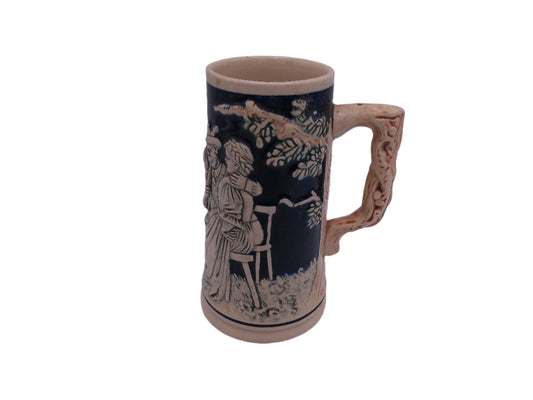 Beer Stein Ceramic German beer stein mug Hoppen u. Malz Gott Ermalt's, 5.25" tall