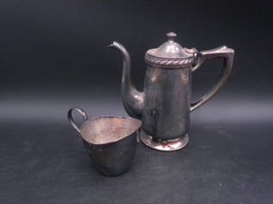 D.W. Haber & Son NY Tea Coffee Pot and a Creamer Pitcher