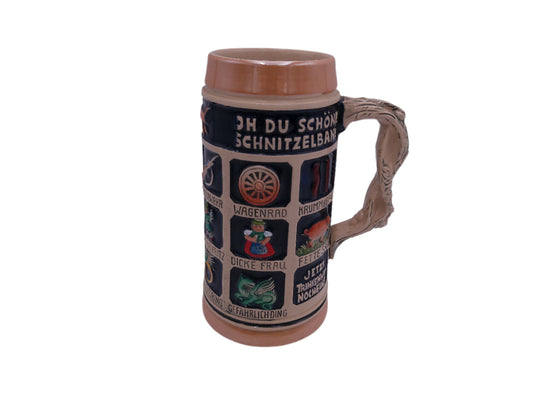 Beer Stein 1956 American Bravo Co Germany Musterschutz Lidded Beer Stein