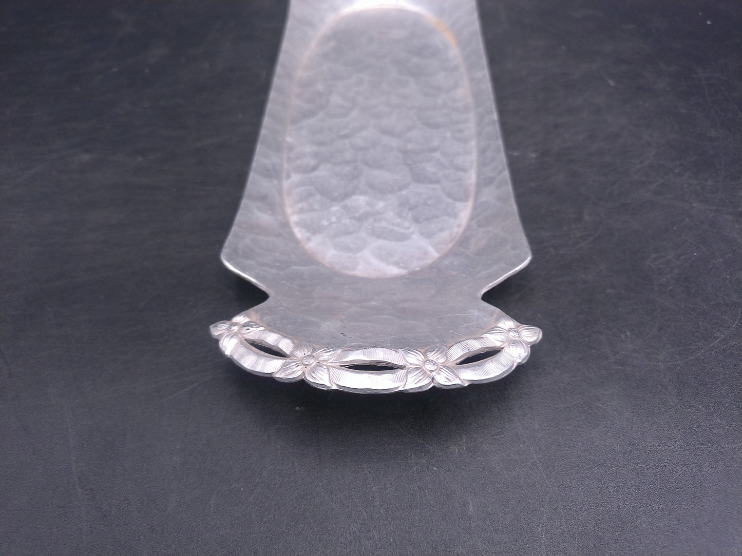 Hand Made Rodney Kent Aluminum Serving Tray with Handles Hand Wrought Tray
