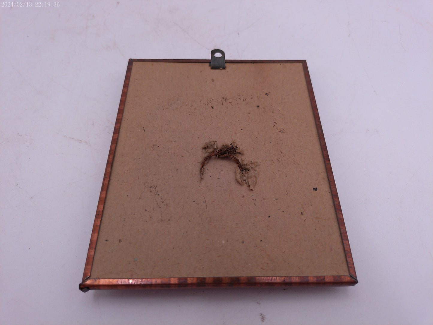 Glass Convex Silhouette Framed Picture Couple ice skating B316