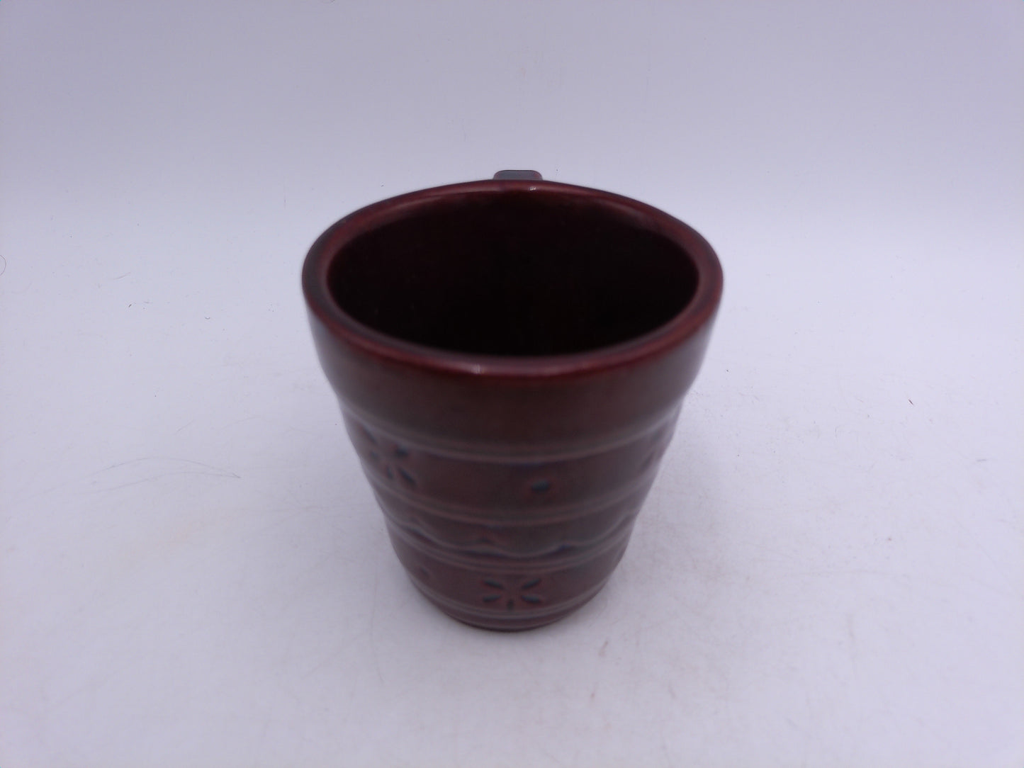 Marcrest Stoneware Daisy Dot Coffee Mug Tea Cup  Vintage Brown Glaze 8 oz USA