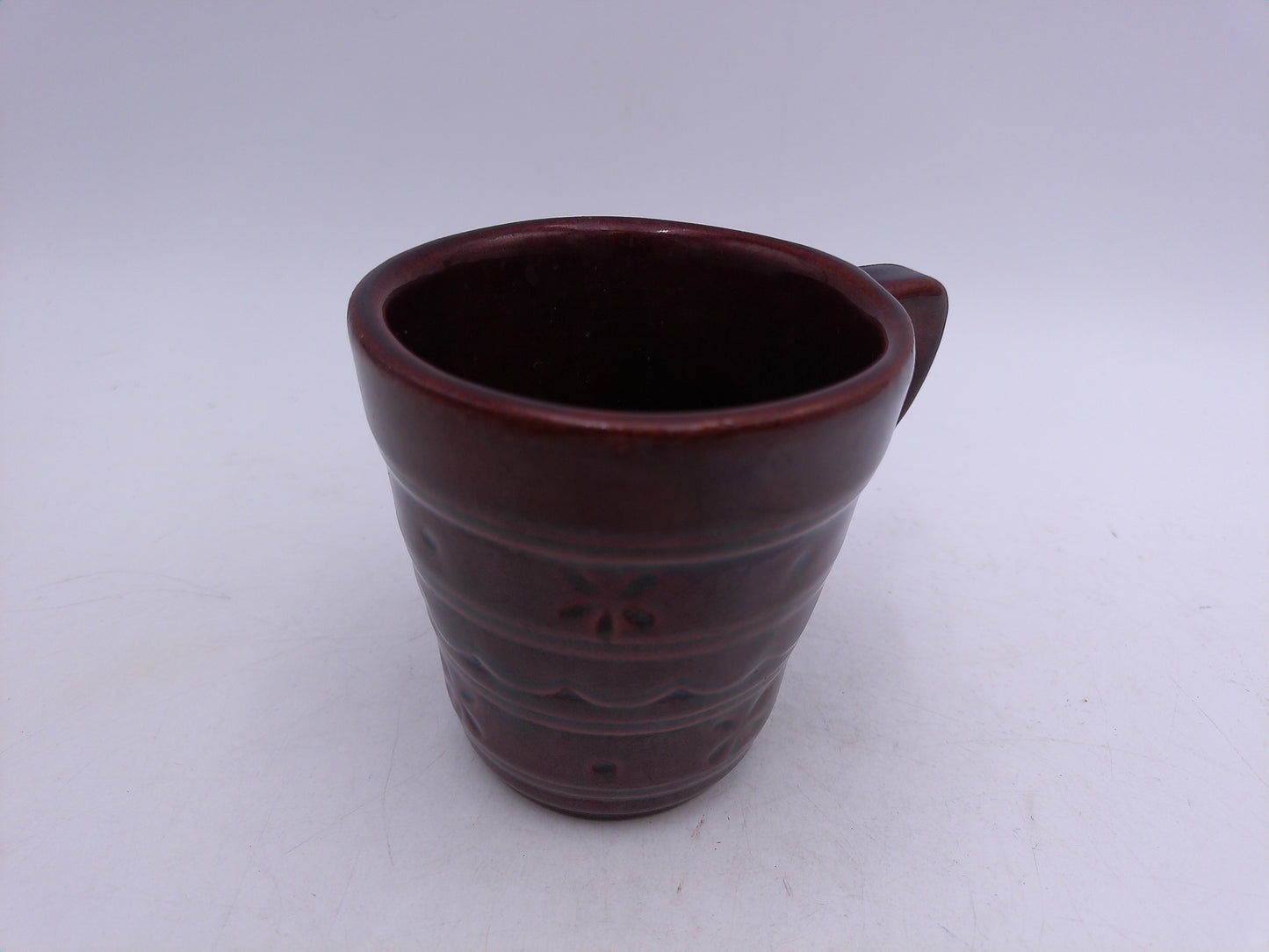 Marcrest Stoneware Daisy Dot Coffee Mug Tea Cup  Vintage Brown Glaze 8 oz USA