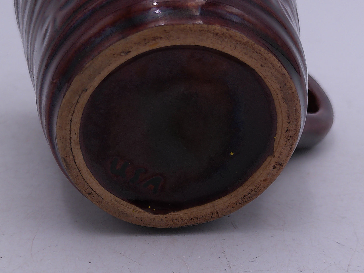 Marcrest Stoneware Daisy Dot Coffee Mug Tea Cup  Vintage Brown Glaze 8 oz USA