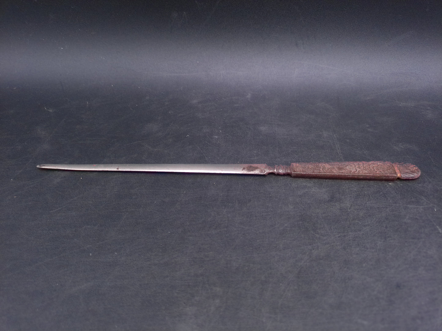 Letter Opener Knife Floral Design Some Rust Vintage Old