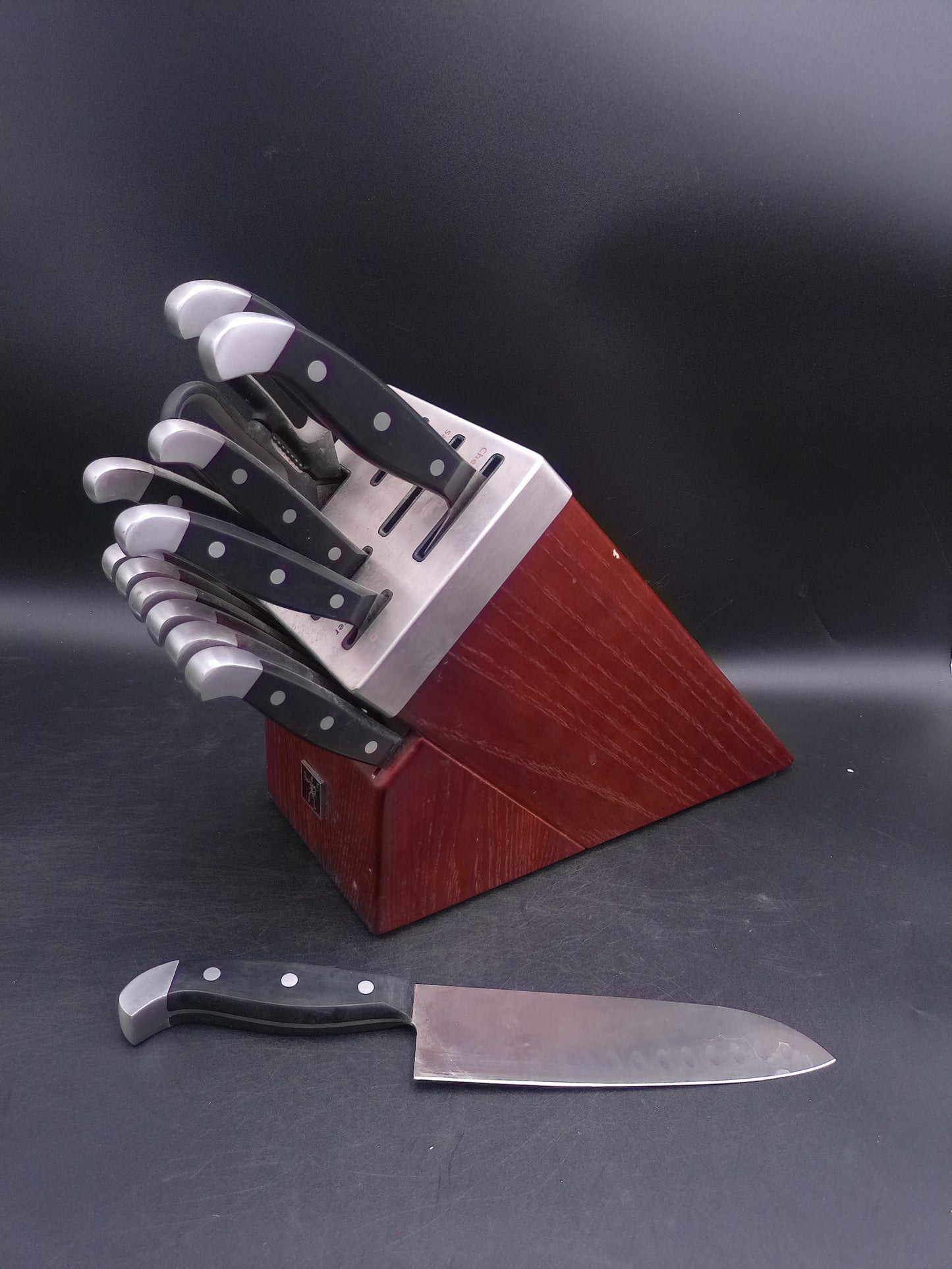 Henckels Definition 12-piece Self-Sharpening Knife Block Set and a Pair of Scissors