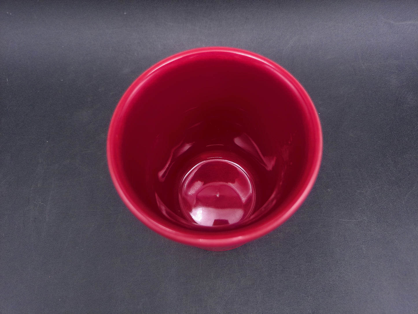 Large Red Glazed Ceramic Ashtray Marked 1981 The Hyde Coand Cup