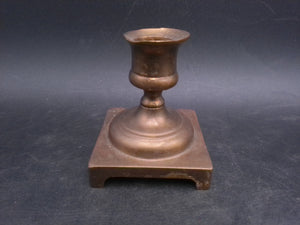 Bronze Brass Metal Desk Candelabra Candlestick Candle Holder Antique