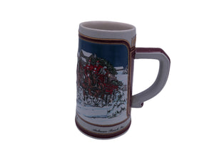 Beer Stein  Budweiser 1989 Series Christmas Collection Stein