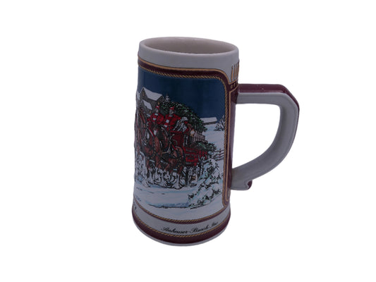 Beer Stein  Budweiser 1989 Series Christmas Collection Stein