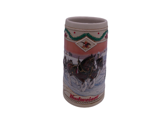 Beer Stein 1996 Budweiser Anheuser-Busch Holiday Stein