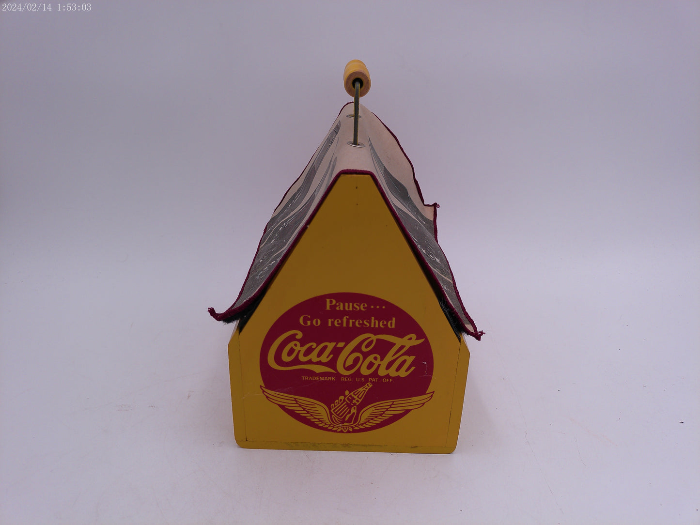 Coca Cola  Bottle Carry Tray with fabric cover Rare! Vintsge