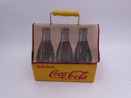 Coca Cola  Bottle Carry Tray with fabric cover Rare! Vintsge