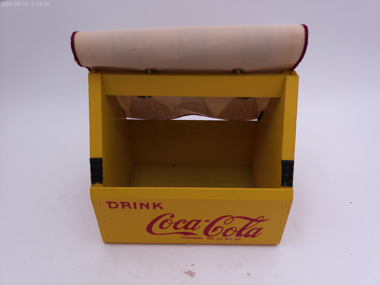 Coca Cola  Bottle Carry Tray with fabric cover Rare! Vintsge