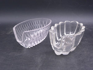 Princess House Highlights Lead Crystal Buffet Utensil Spoon Fork Rest Holder and another brand