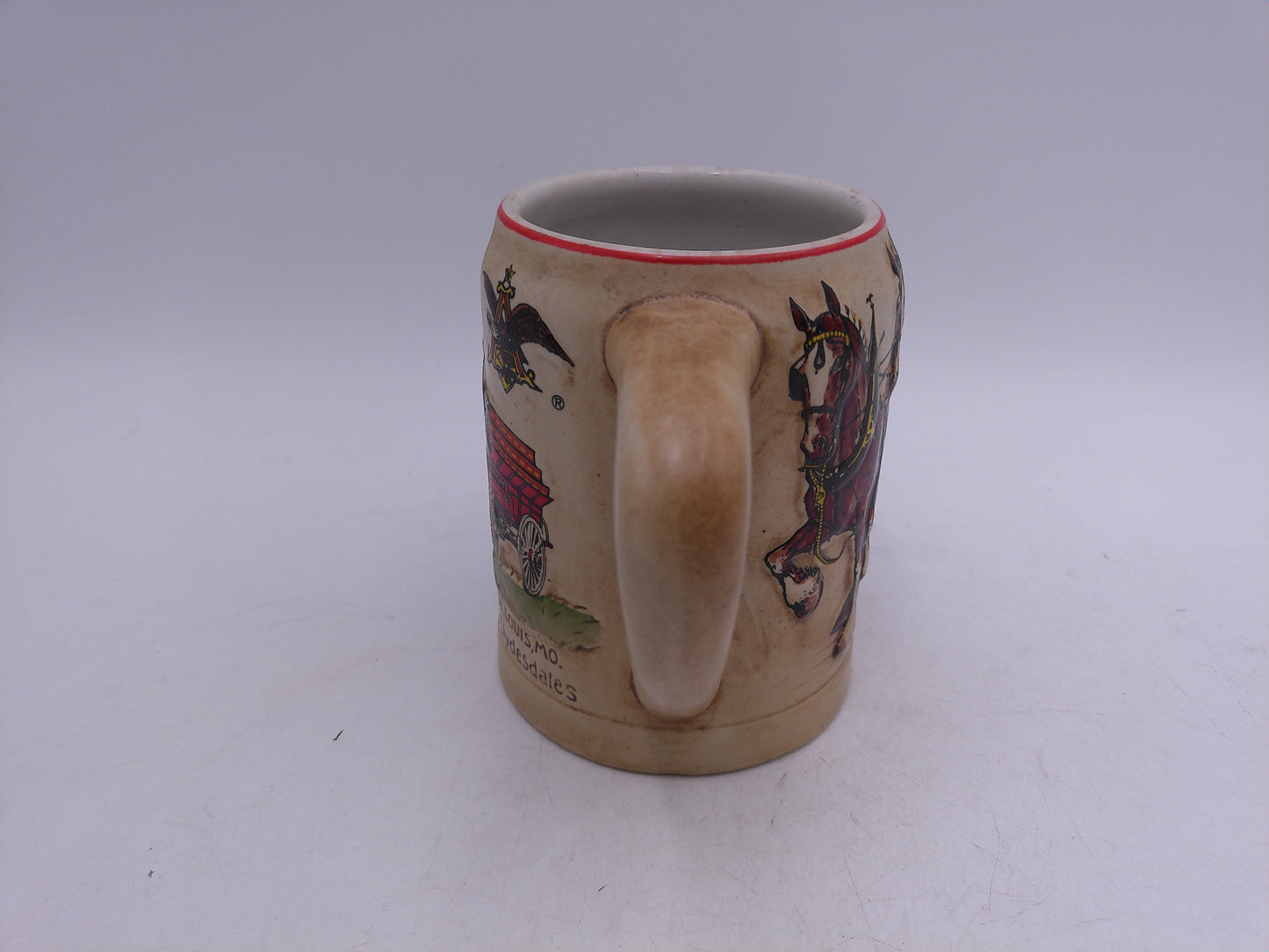 Beer Stein Budweiser 1980 Vintage Champion Clydesdales Ceramarte Mug