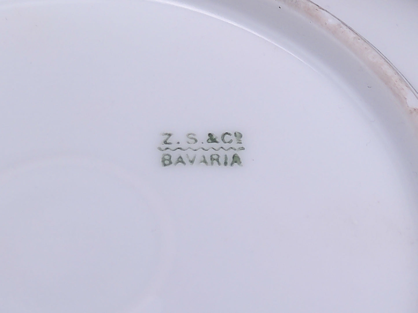 Porcelain Plate w/ Painted White Flowers From Bavaria Gold Rim 3 brands