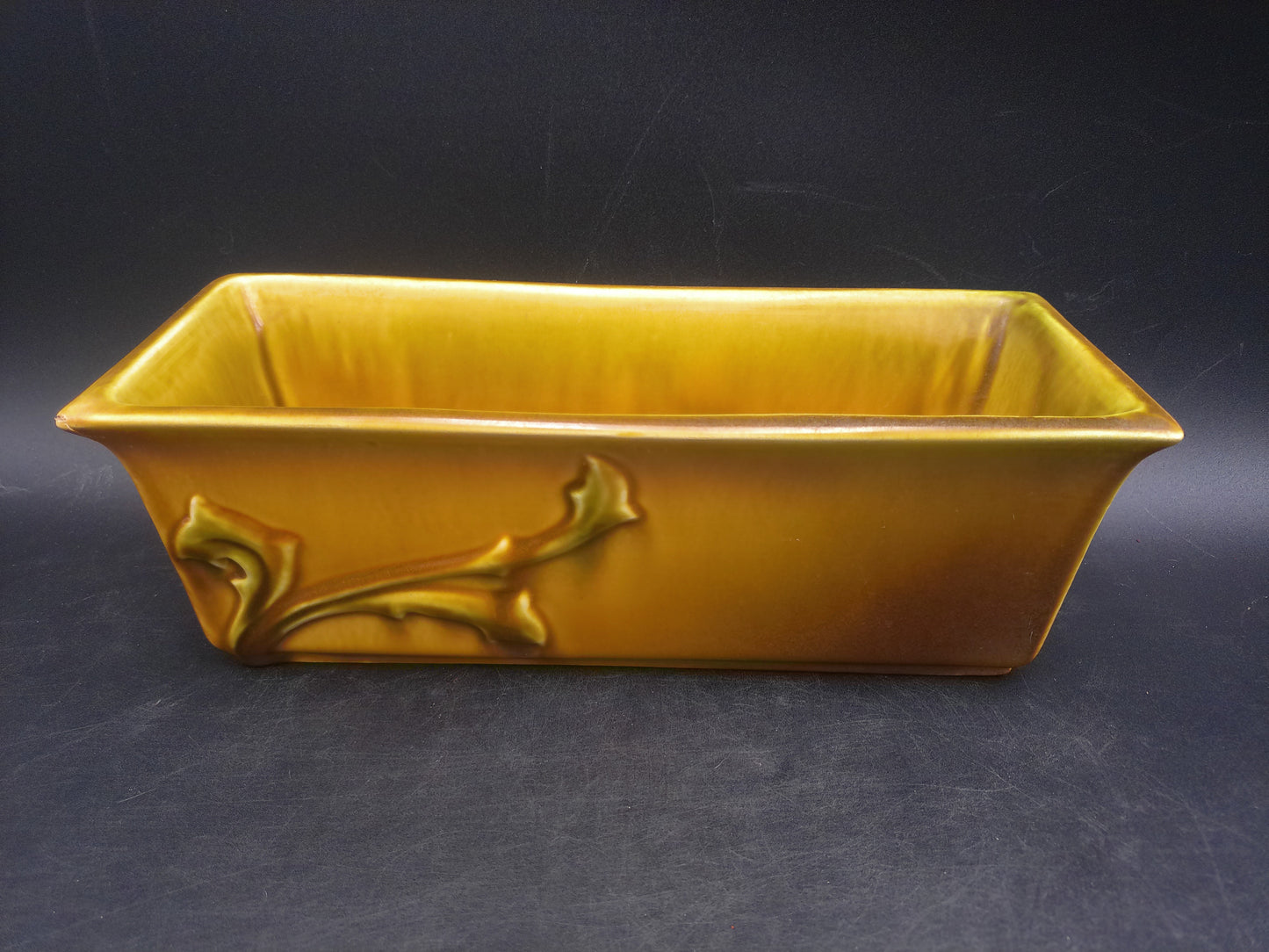 Roseville Pottery 1935 Brown Non Production Trial Form Window Box Planter