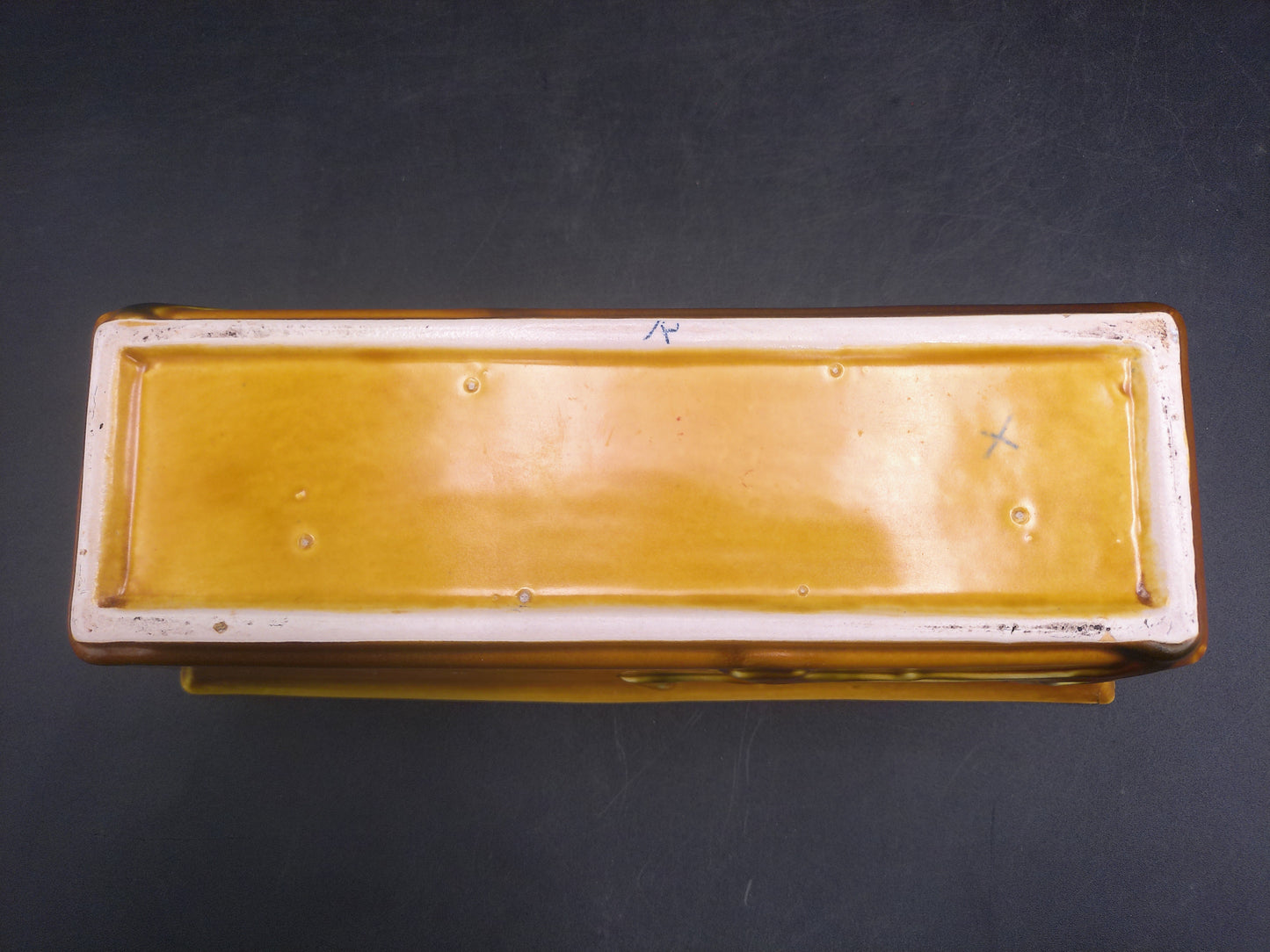 Roseville Pottery 1935 Brown Non Production Trial Form Window Box Planter