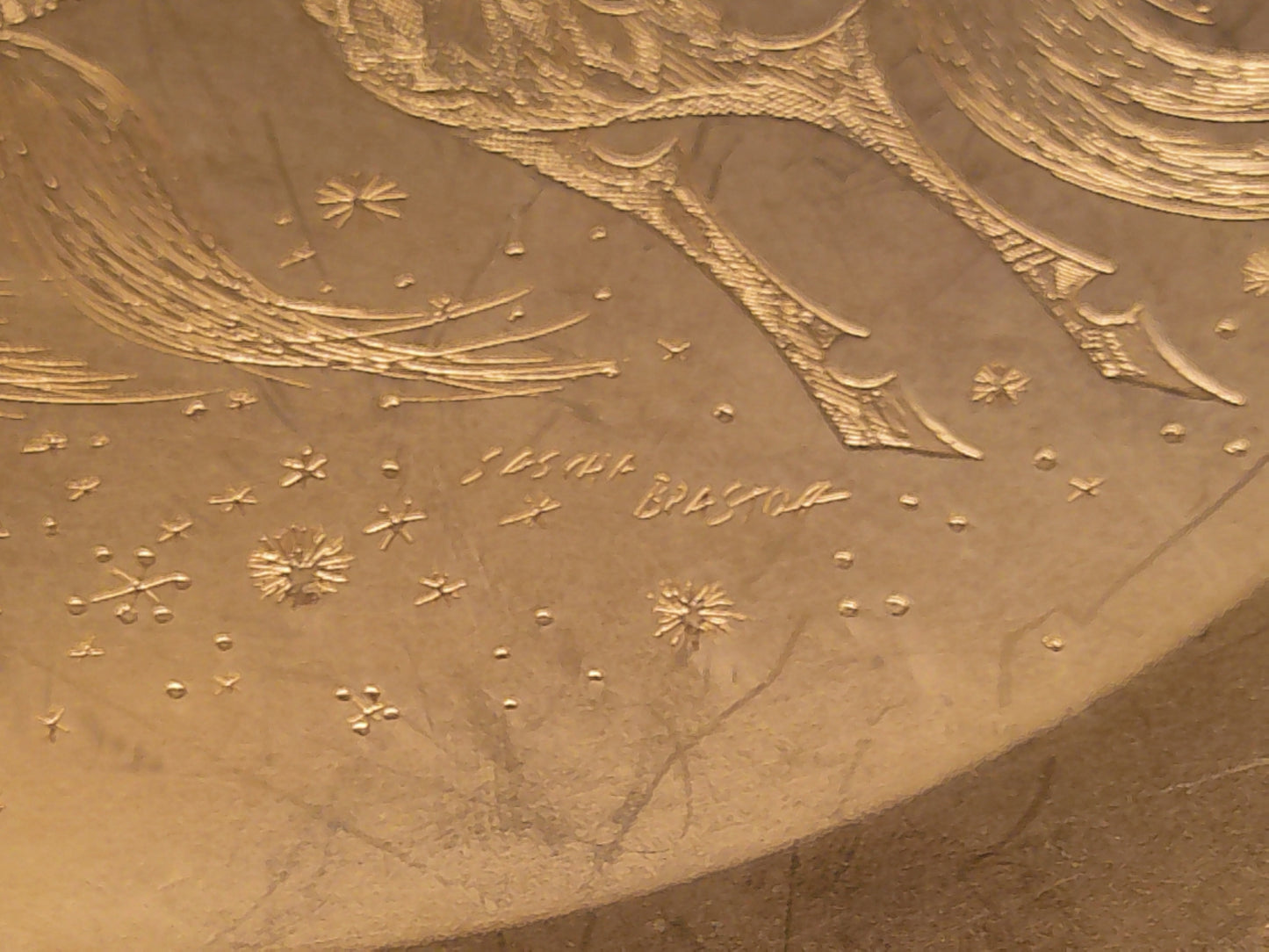 Sascha Brastoff Plate Limited Edition 299 /15000  18k Gold Gilt Brass