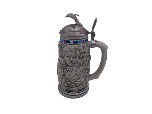 Beer Stein Avon Tribute to American Arm Forces  year 1990 No. 172548 with Box