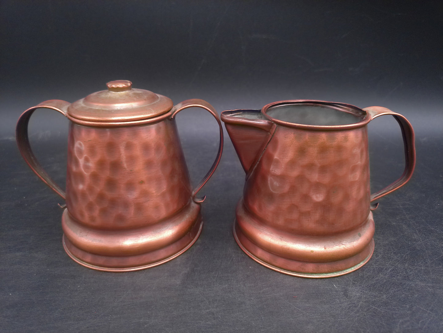 Copper Coffee Pot and Pitcher and Cup Mug Vintage