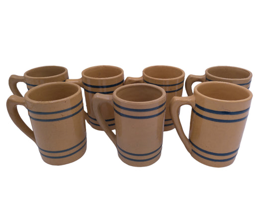 Beer Stein  Lot of 7 Buckeye Pure Yellow  Steins mugs  1920's